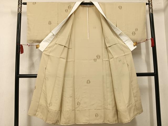 平和屋着物●長襦袢 無双仕立て ミミズク みみずく 正絹 逸品 AABN0452ph