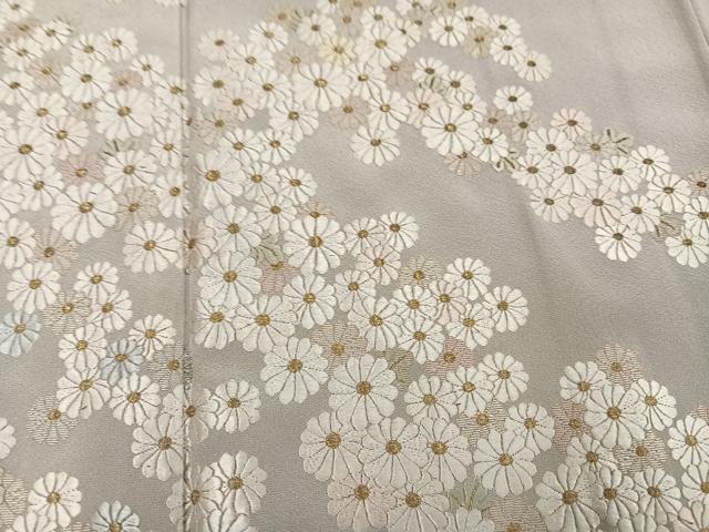 平和屋着物●豪華色留袖 総刺繍 枝花文 金糸 正絹 逸品 AABN0457ph