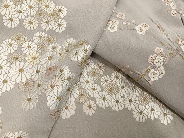 平和屋着物●豪華色留袖 総刺繍 枝花文 金糸 正絹 逸品 AABN0457ph