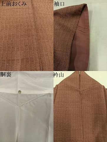 平和屋着物●上質な紬 霞文 正絹 逸品 AABN0480ph