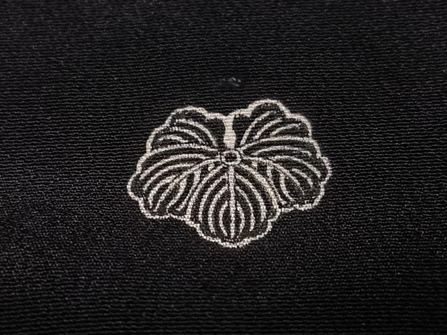 平和屋着物●豪華黒留袖 駒刺繍 草花文 金彩 正絹 逸品 AABN0484ph