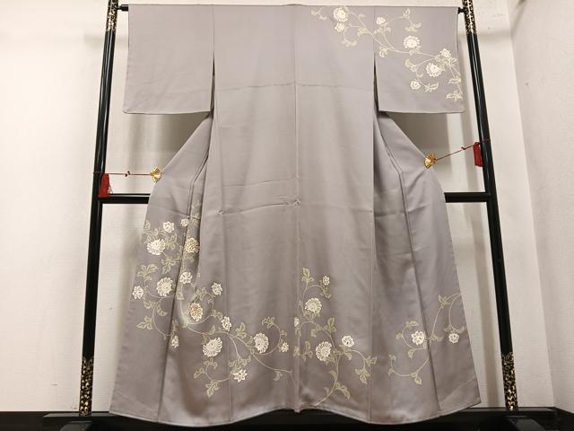 平和屋着物●訪問着 駒刺繍 更紗文 金彩 正絹 逸品 未使用 AABN0516ph