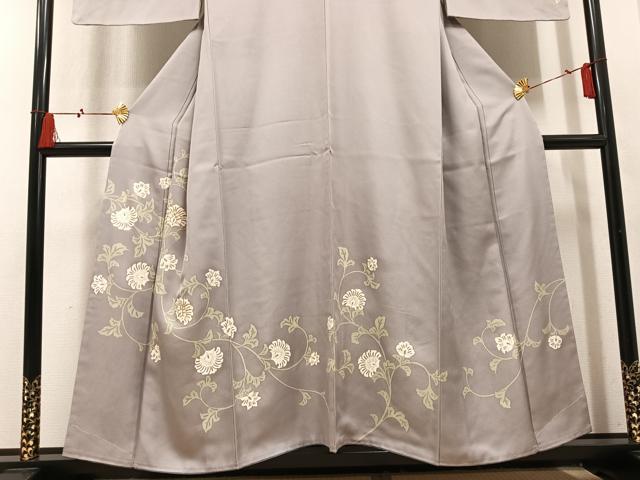 平和屋着物●訪問着 駒刺繍 更紗文 金彩 正絹 逸品 未使用 AABN0516ph