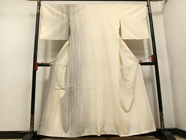 平和屋着物●やまだ織 訪問着 縞 ますいわ屋扱い 正絹 逸品 AABN0530ph