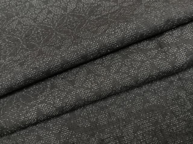 平和屋着物●本場結城紬 重要無形文化財 七宝文 正絹 逸品 AABN0531ph