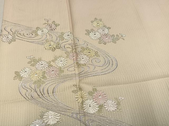 平和屋着物●金彩友禅 卓越技能者・名工・和田光正監修 訪問着 光阿弥 舞花文 暈し染め 銀彩 正絹 逸品 AABN0533ph
