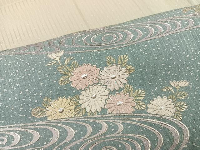 平和屋着物●金彩友禅 卓越技能者・名工・和田光正監修 訪問着 光阿弥 舞花文 暈し染め 銀彩 正絹 逸品 AABN0533ph