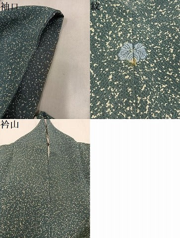 平和屋着物●人間国宝 森口華弘 蒔糊友禅 蒔糊散らし 訪問着 草花文 鬼しぼ縮緬 正絹 逸品 AABN0549ph