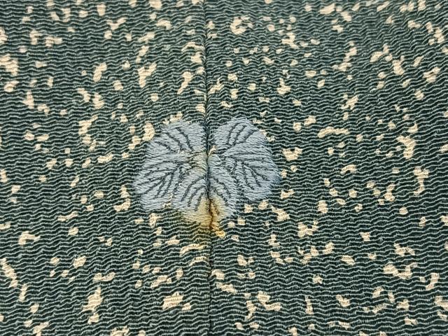 平和屋着物●人間国宝 森口華弘 蒔糊友禅 蒔糊散らし 訪問着 草花文 鬼しぼ縮緬 正絹 逸品 AABN0549ph