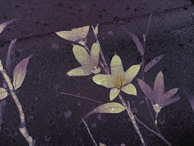 平和屋着物●訪問着 ろうけつ染 枝花文 正絹 逸品 AABN0558ph