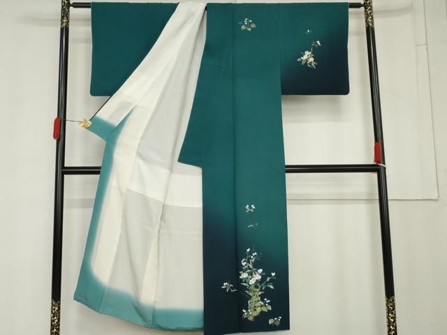 平和屋着物●訪問着 枝花文 暈し染め 金彩 正絹 逸品 AABN0587cs