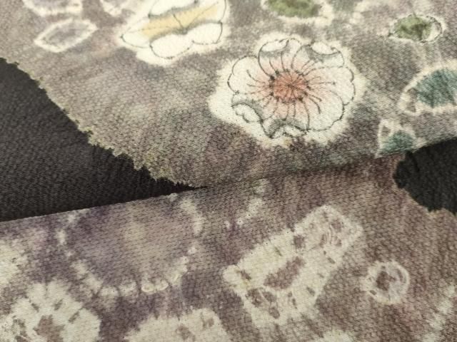 平和屋着物●訪問着 辻が花 絞り 正絹 逸品 AABN0592cs