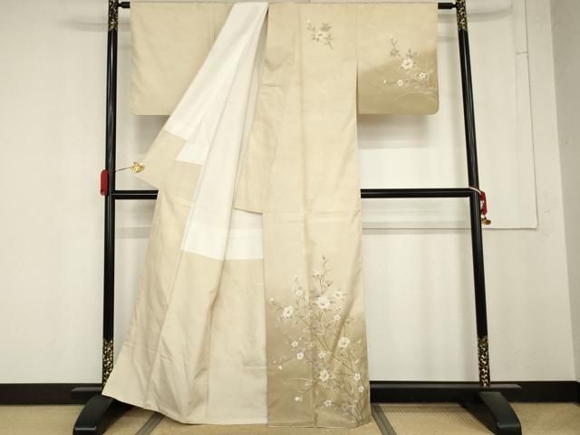平和屋着物●本場大島紬 染大島 訪問着 作家物 彩の華 正絹 逸品 AABN0598cs