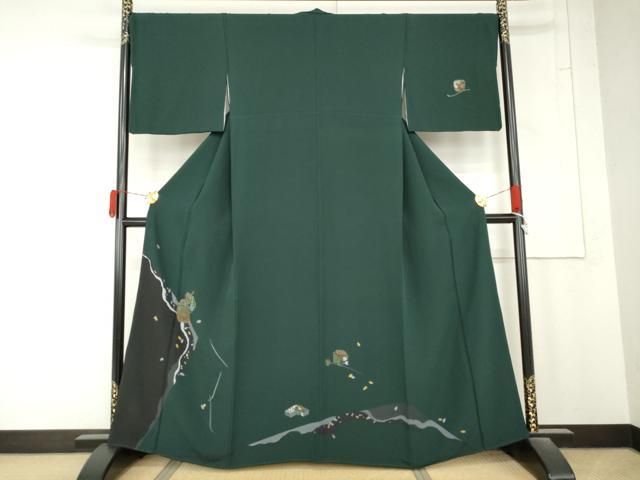 平和屋着物●訪問着 仕覆花文 金銀彩 正絹 逸品 AABN0611cs