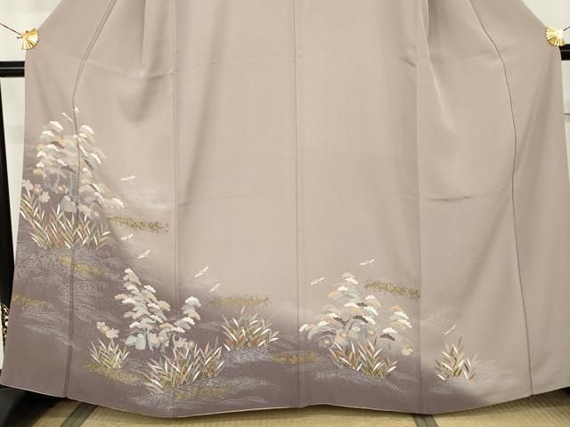 平和屋着物●訪問着 浜松風景文 暈し染め 金彩 ますいわ屋扱い 正絹 逸品 AABN0649cs