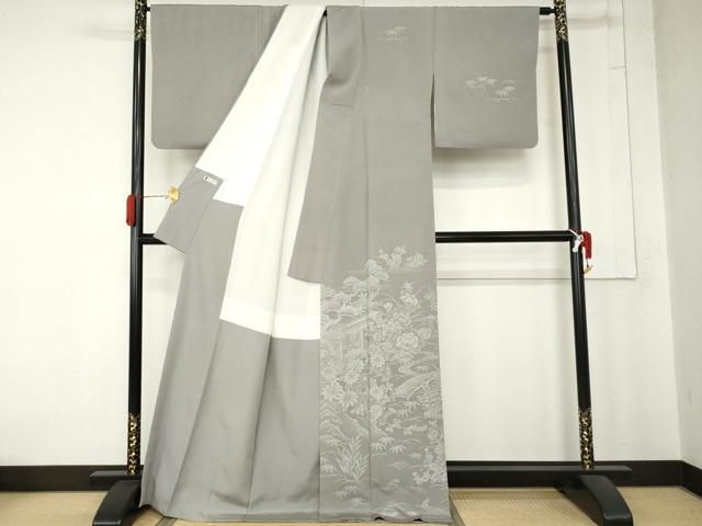 平和屋着物●訪問着 風景文 正絹 逸品 AABN0653cs
