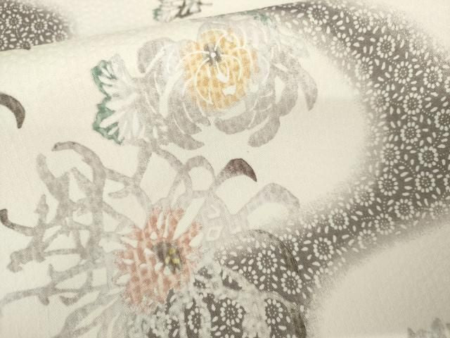 平和屋着物●小紋 流水花文 乱菊 暈し染め 洗える着物 AABN0685cs