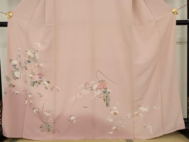 平和屋着物●訪問着 友禅 飾花文 暈し染め 正絹 逸品 未使用 AABN0699cs