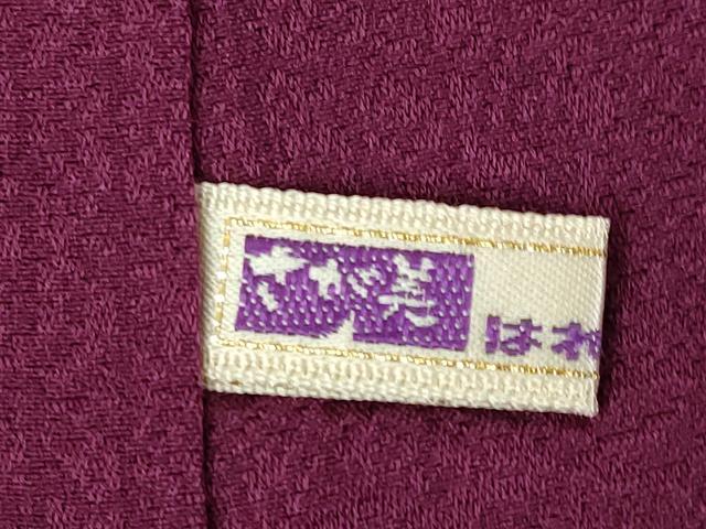 平和屋着物●上質な色無地 草花地紋 暗紅色 さが美扱い 正絹 逸品 AABN0730ck
