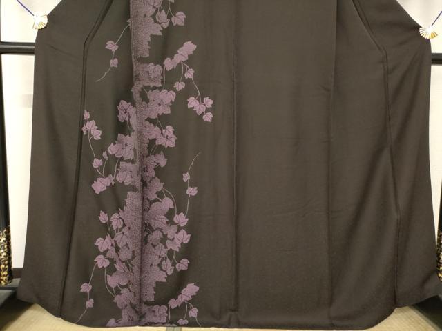 平和屋着物●訪問着 蔦草シルエット 正絹 逸品 AABN0733ck