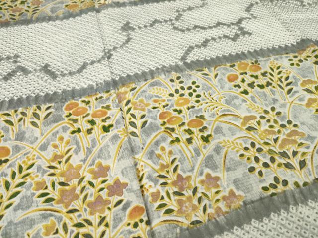平和屋着物●訪問着 総絞り 横段花文 金彩 さが美扱い 正絹 逸品 AABN0744ck