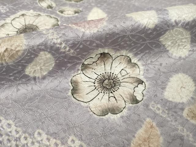 平和屋着物●訪問着 辻が花 絞り 舞花文 正絹 逸品 AABN0748ck