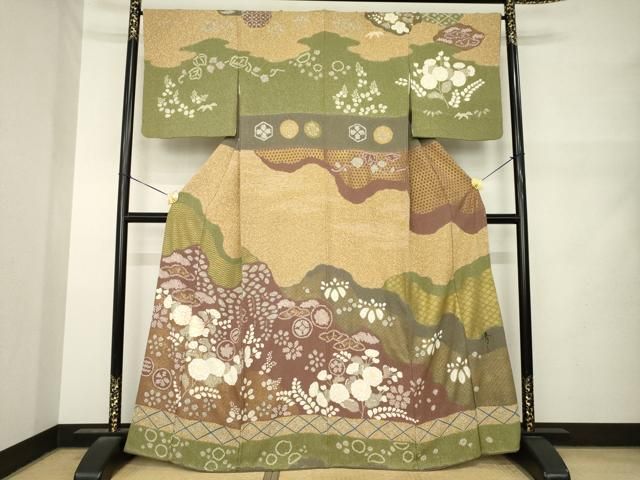 平和屋着物●京友禅の第一人者 松井青々 訪問着 辻が花 道長花文 正絹 逸品 AABN0752ck