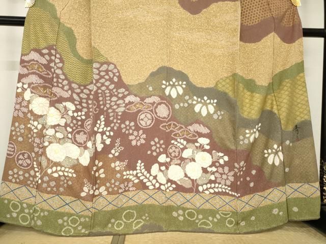 平和屋着物●京友禅の第一人者 松井青々 訪問着 辻が花 道長花文 正絹 逸品 AABN0752ck