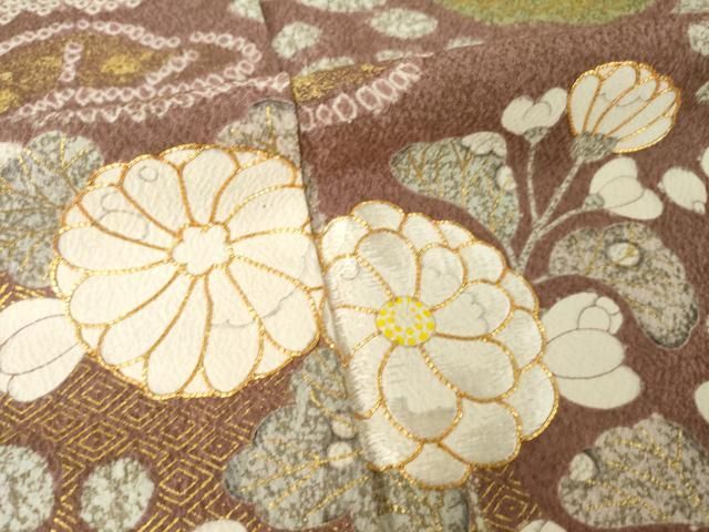 平和屋着物●京友禅の第一人者 松井青々 訪問着 辻が花 道長花文 正絹 逸品 AABN0752ck