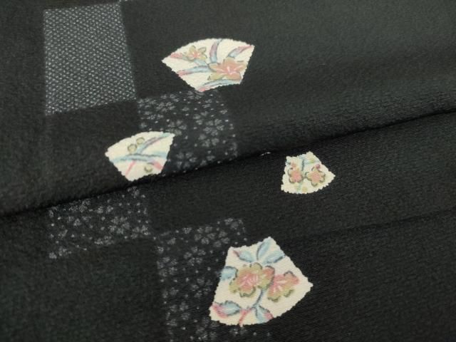 平和屋着物●小紋 地紙花間道 洗える着物 AABN0778ck