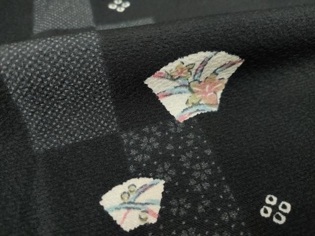 平和屋着物●小紋 地紙花間道 洗える着物 AABN0778ck