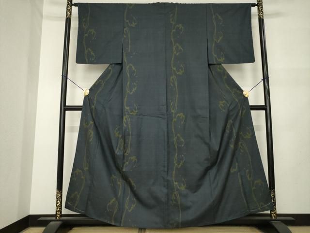 平和屋着物●本場大島紬 7マルキ 立波間道 正絹 逸品 未使用 AABN0785ck