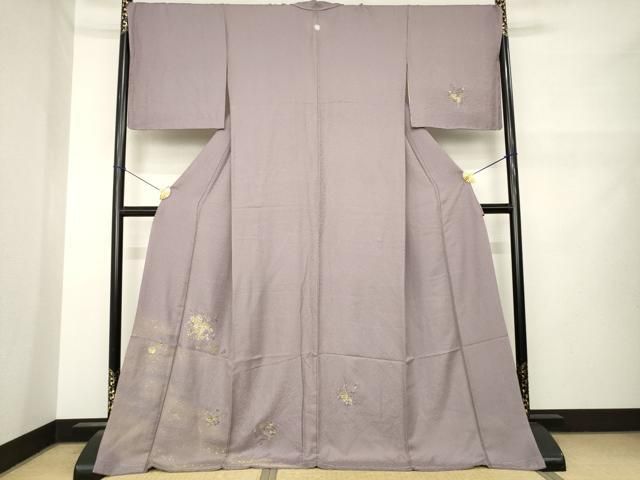 平和屋着物●訪問着 刺繍 花車文 金銀糸 さが美扱い ロング丈 正絹 逸品 未使用 AABN0839ck