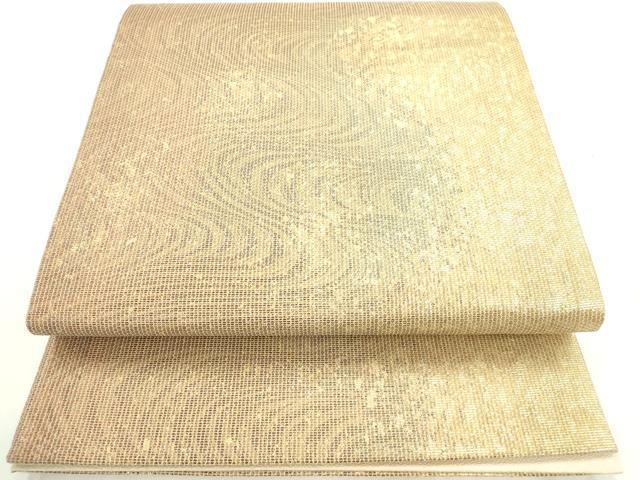 平和屋着物◎六通柄袋帯 流水霞文 金糸 正絹 逸品 AABN0887ps