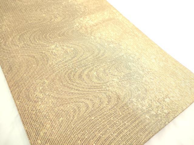 平和屋着物◎六通柄袋帯 流水霞文 金糸 正絹 逸品 AABN0887ps