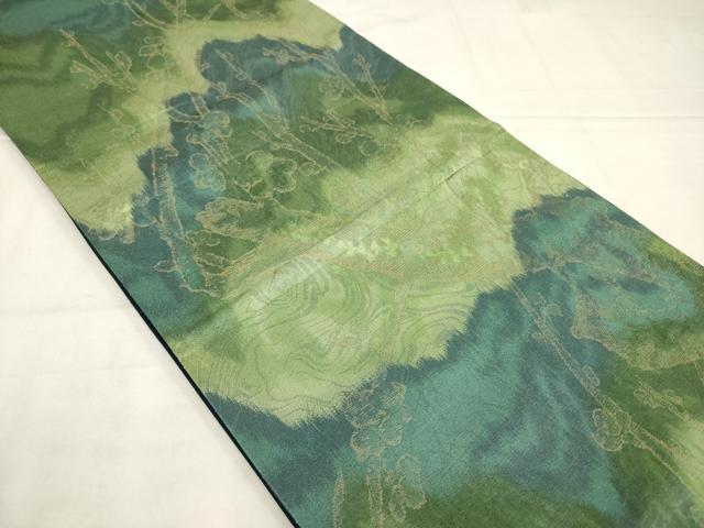 平和屋着物◎西陣 とみや織物織物謹製 全通柄袋帯 枝花文 金糸 正絹 逸品 AABN0911ps