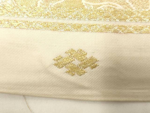 平和屋着物◎西陣 野々村織物謹製 六通柄袋帯 唐織 菊 金糸 正絹 逸品 AABN0912ps