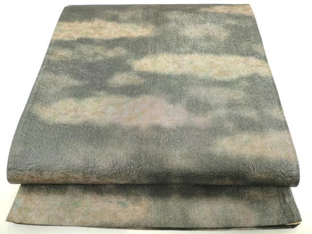 平和屋着物◎西陣 全通柄袋帯 霞文 正絹 逸品 AABN0933ps