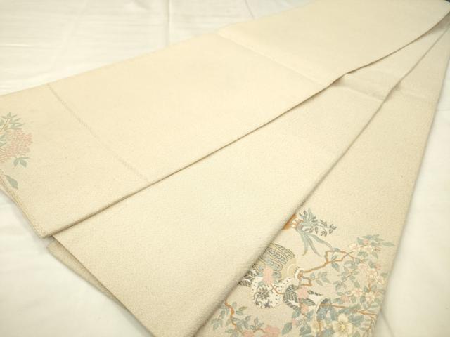 平和屋着物◎綴れ 太鼓柄袋帯 飾花文 金糸 正絹 逸品 AABN0934ps