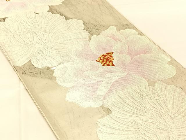 平和屋着物◎六通柄袋帯 唐織 舞花文 金銀糸 正絹 逸品 AABN1412dk