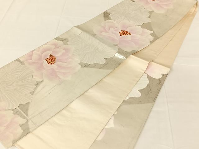 平和屋着物◎六通柄袋帯 唐織 舞花文 金銀糸 正絹 逸品 AABN1412dk