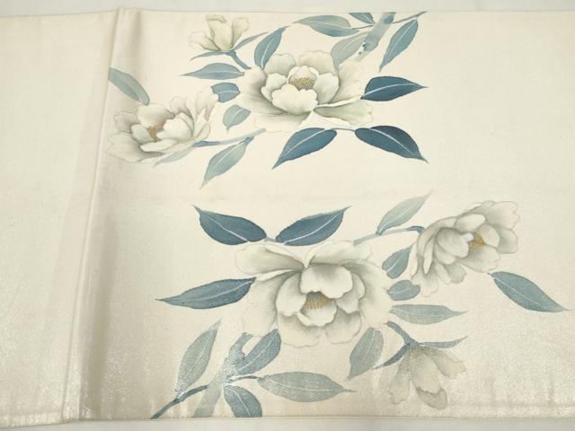 平和屋着物◎太鼓柄袋帯 作家物 花鳥文 金彩 正絹 逸品 AABN1468ou