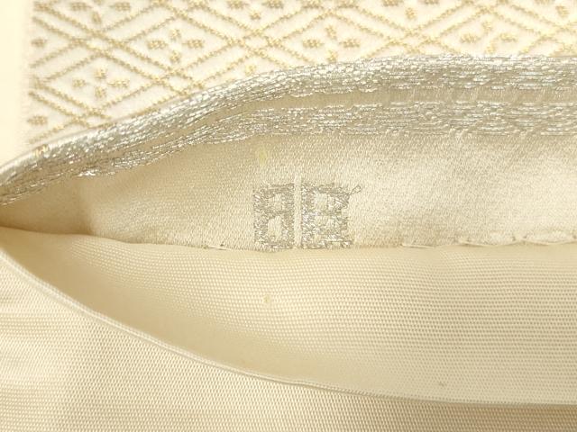 平和屋着物◎西陣 服部織物謹製 六通柄袋帯 唐織 雲取り花丸文 金銀糸 正絹 逸品 AABN1475ou