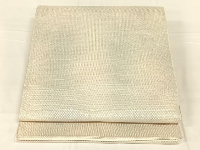 平和屋着物◎本場筑前博多織 六通柄袋帯 霞文 銀糸 正絹 逸品 AABN1563dk