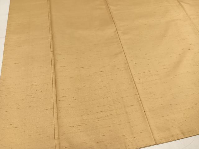 平和屋着物●上質な紬 色無地 枯色 正絹 逸品 AABN1625ph