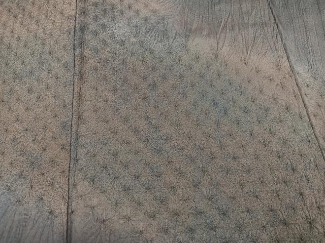 平和屋着物●本場縞大島紬 染大島 訪問着 絞り 霞文 正絹 逸品 AABN1637ph