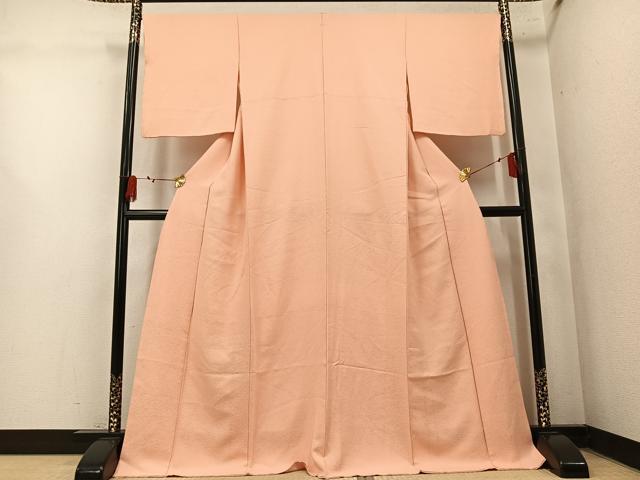 平和屋着物●上質な色無地 紋意匠 淡香色 正絹 逸品 AABN1663ph