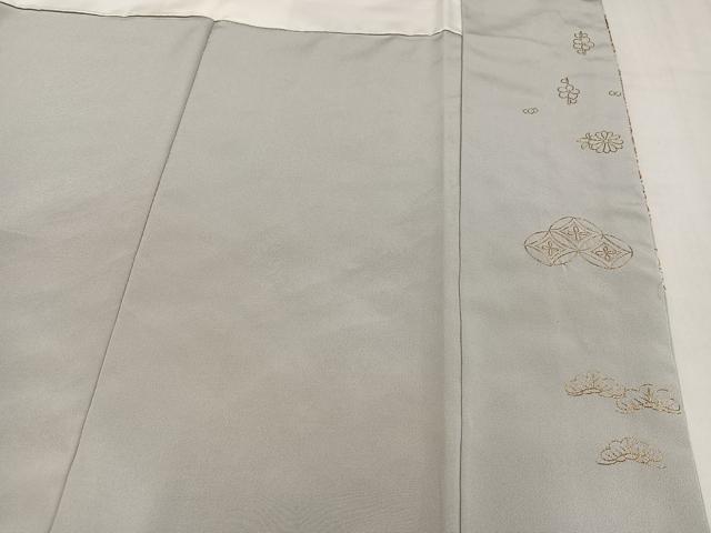 平和屋着物●豪華色留袖 総刺繍 駒刺繍 吉祥花唐草文 金糸 正絹 逸品 AABN1669ph