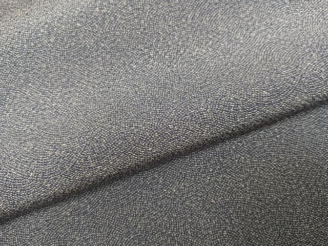 平和屋着物●江戸小紋 作家物 極小鮫小紋柄 草木染 鬼しぼ縮緬 反端付き 正絹 逸品 AABN1678ph