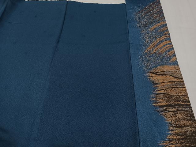 平和屋着物●ファッションデザイナー HIROKO KOSHINO コシノヒロコ 色留訪問着 群れ鳥 金彩 正絹 逸品 AABN1680ph